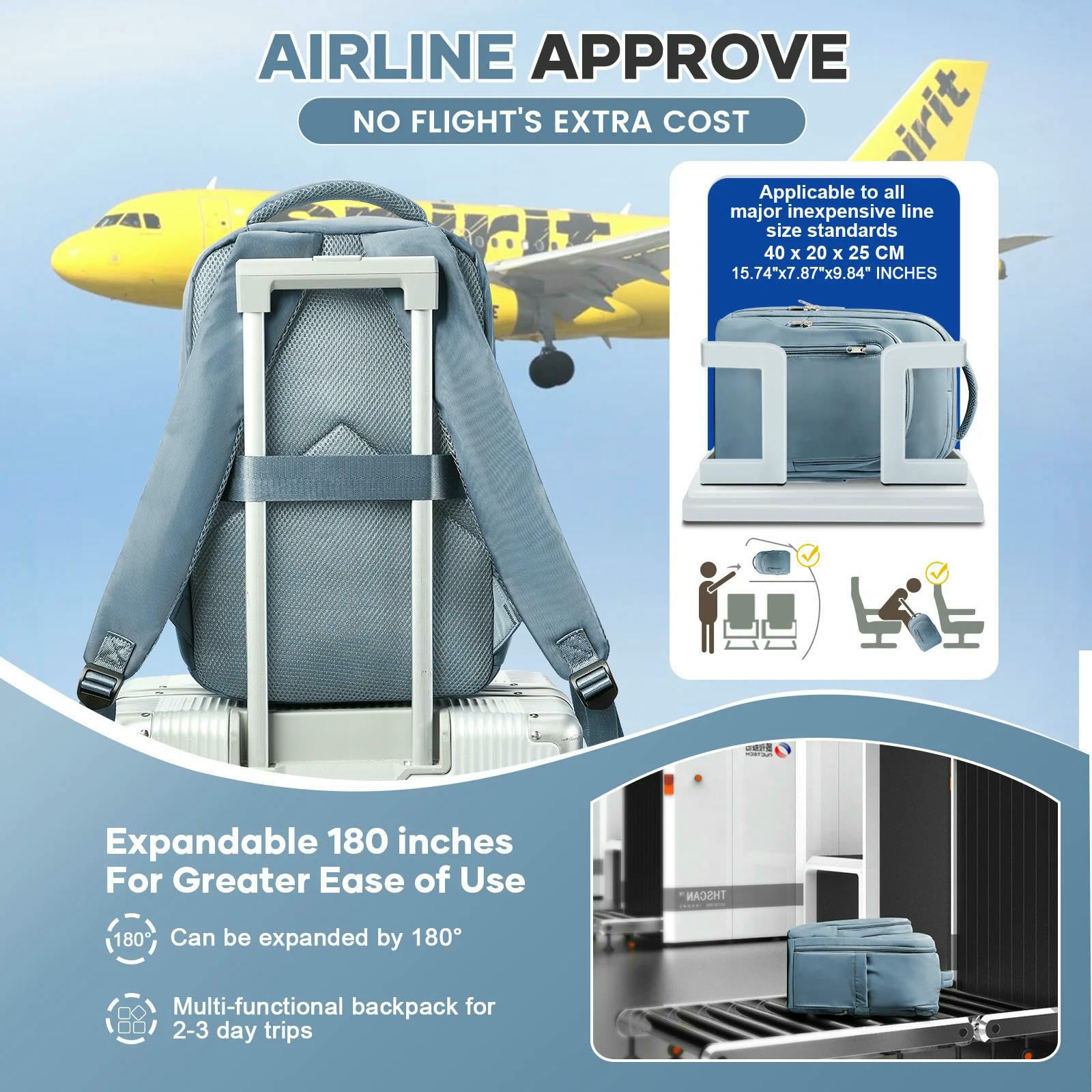 Plecak podróżny Ryanair 40 x 20 x 25 kabiny, bagaż biznesowy zatwierdzona przez firmę lotniczą torby na laptopa dla kobiet
