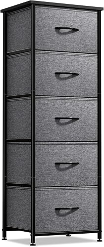 Miniatura 28 de Sorbus Cómoda de mesita de noche con 3 cajones de madera sintética, mesita de noche con almacenamiento, marco de acero, parte superior de madera,