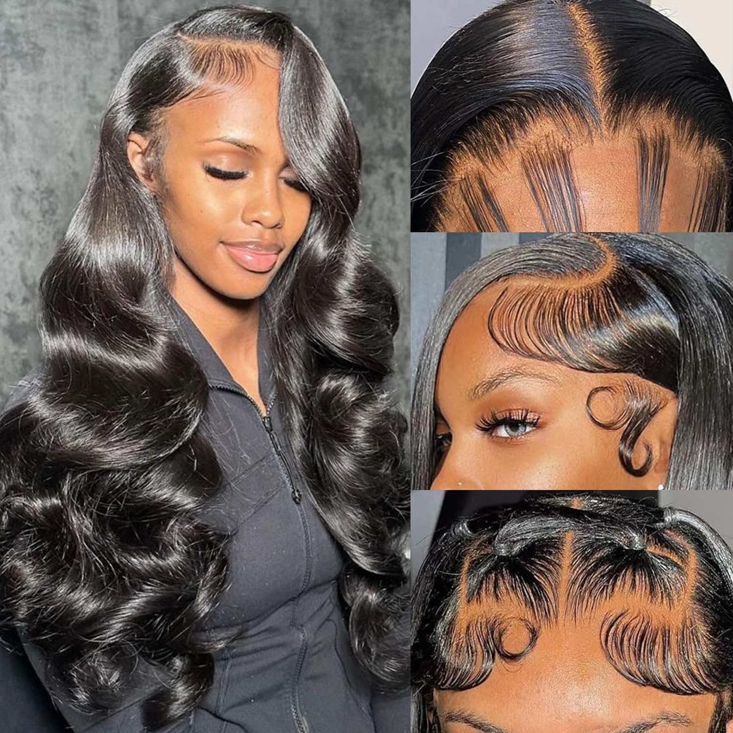 Ying Guan 250 Density 28 Inch HD Lace Front Wigs Human Hair Pre Plucked 13x4 Wear and Go Glueless Body Wave Wig Human Hair For Black Women 13x4 lace