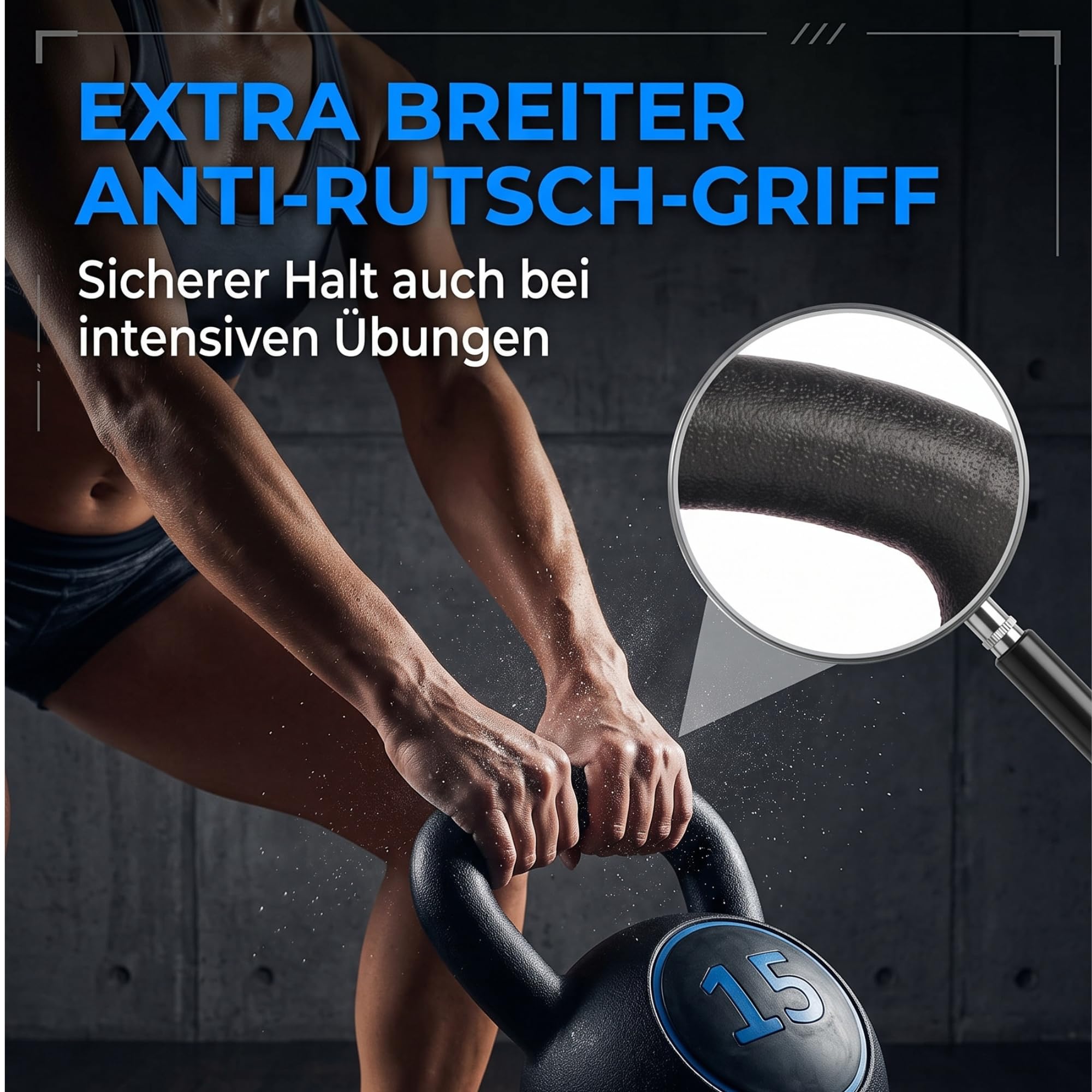 Kettlebell-Set 3-teilig 5 lb/10 lb/15 lb (2.27 kg/4.54 kg/6.8 kg), Neopren Kugelhantel mit flachem Boden & Aufbewahrungsständer, rutschfest & bodenschonend für Home Gym & Krafttraining, Schwarz