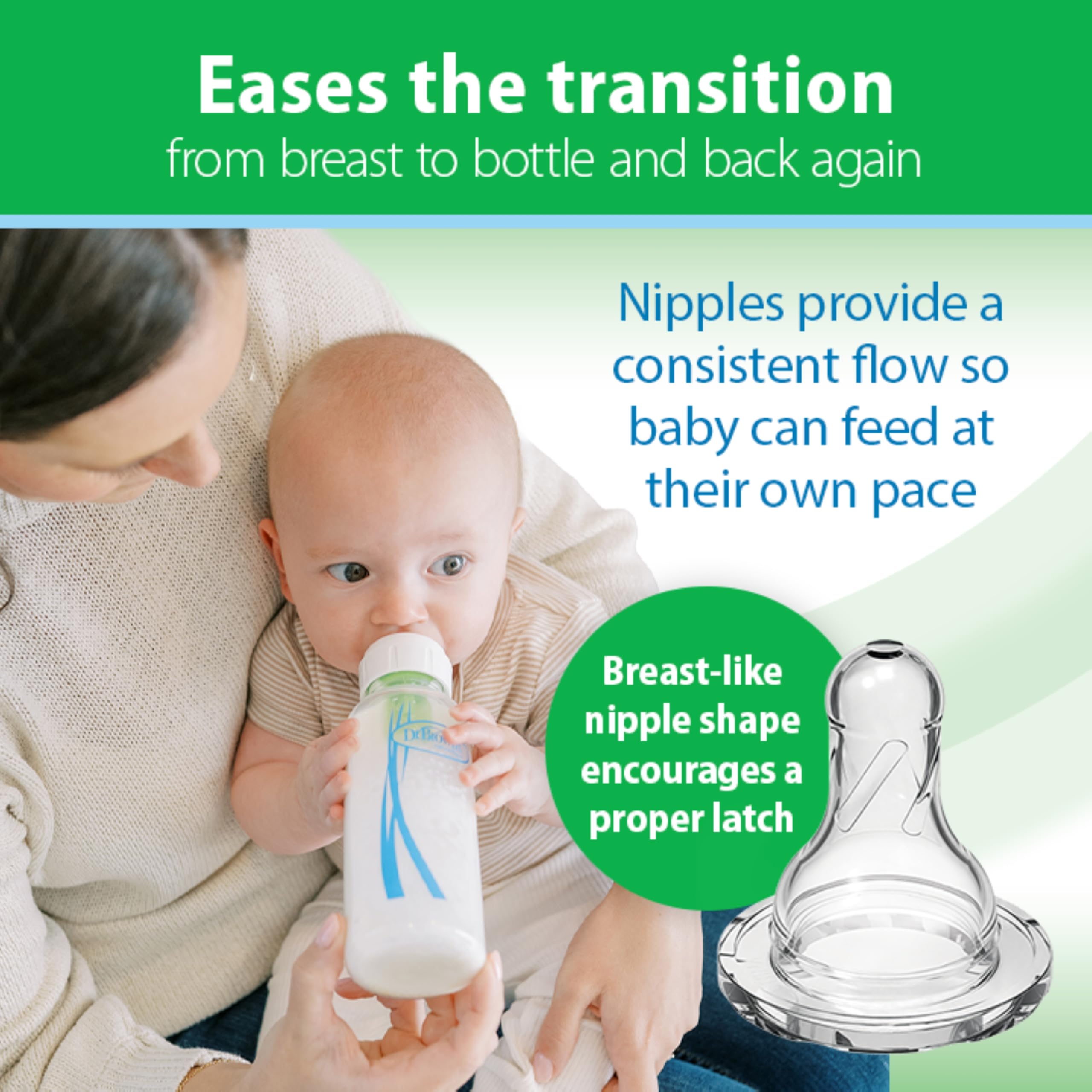 Dr. Brown's Natural Flow Options+ schmale Babyflaschen, 237 ml, 2er-Pack