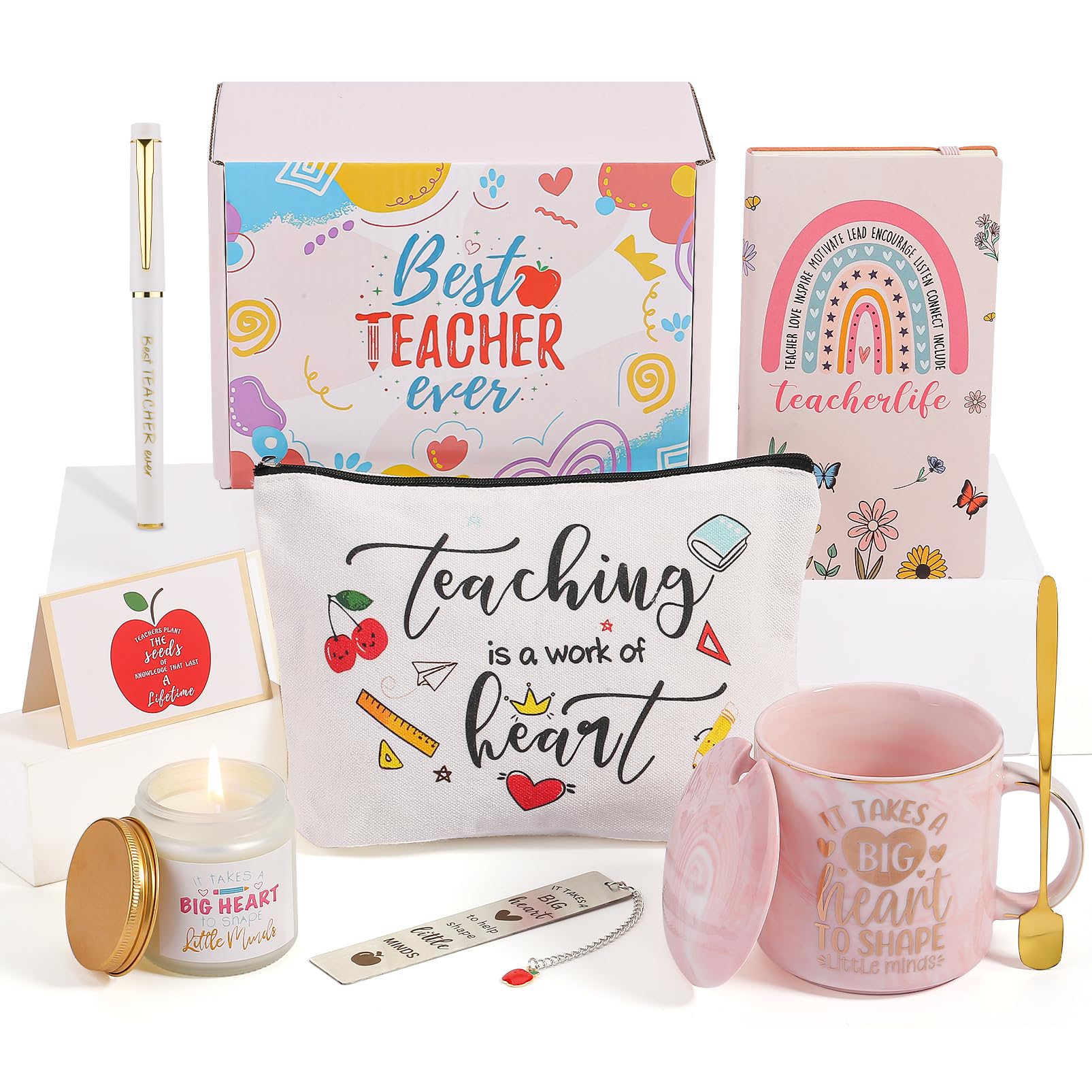 DHQH Teacher Appreciation Gift Sets from Student Teacher Gifts Basket for Women Unique Funny Christmas/Retirement/Back to School/Birthday Thank You