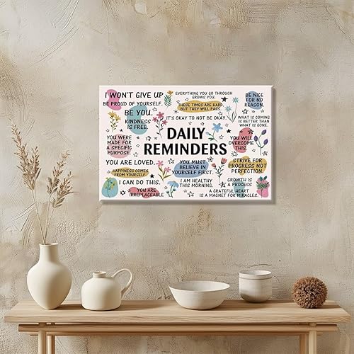 Miniatura 4 de Artellix Póster de recordatorio diario, arte inspirador de pared, póster de afirmaciones motivacionales positivas y motivacionales, decoración de