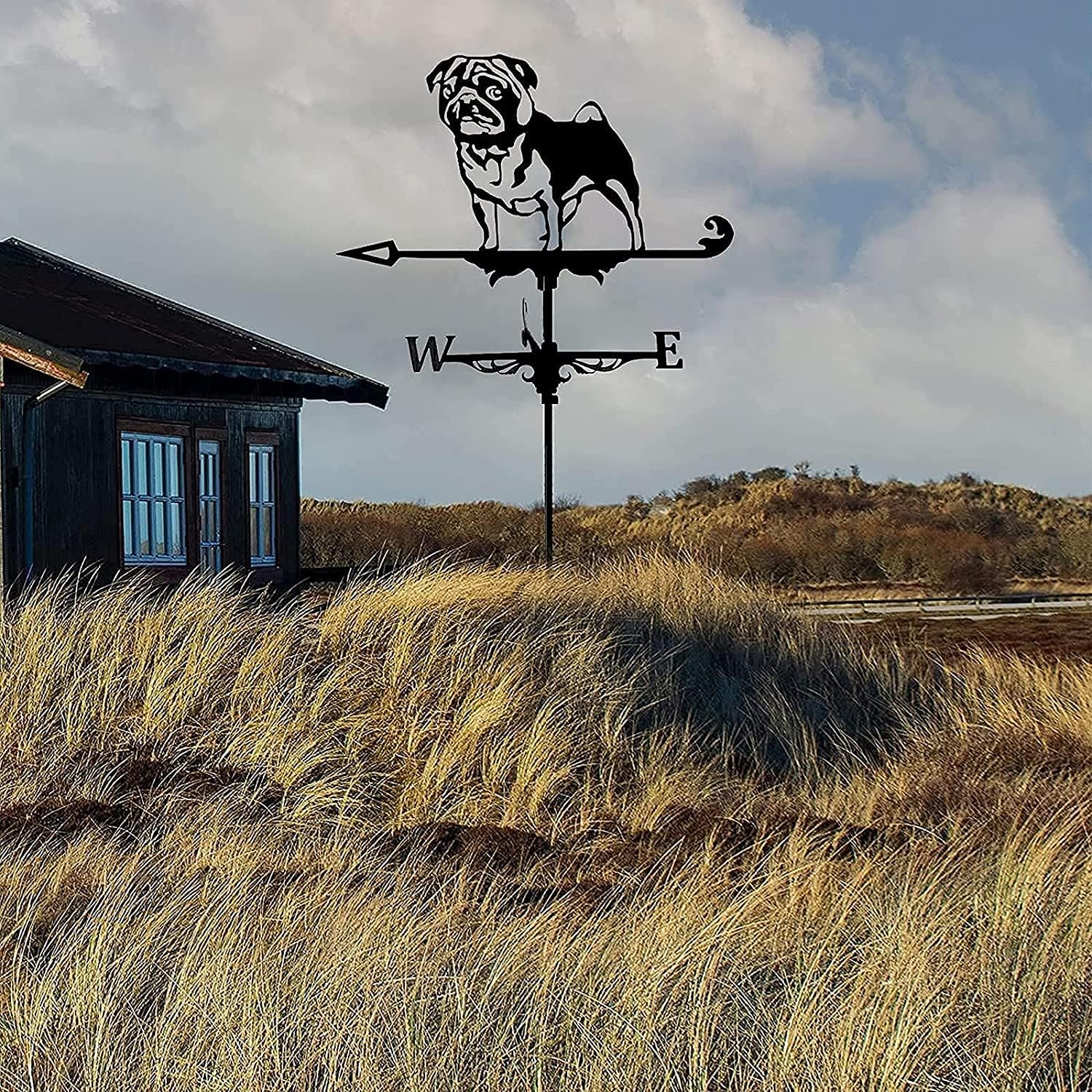 COAECJ Weathervane for Roof Stainless Steel Weather Vane Dog Weather Vane with Roof Mount Animal Metal Weathervane, Roof Metaltions Gift for Outdoor Farm Yard Garden