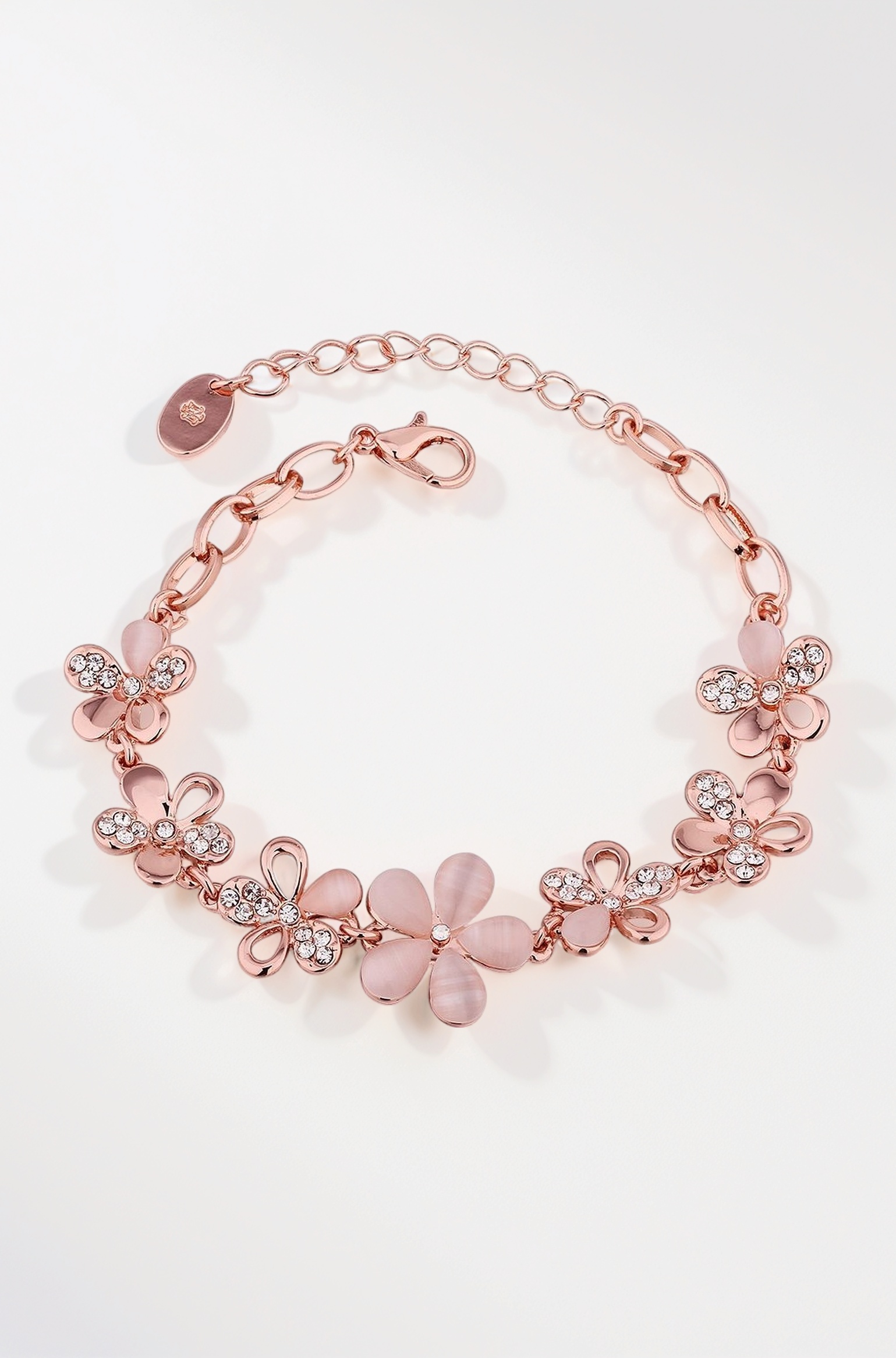 Bracelet for Women & Girls Rose Gold Bracelet for Women | 18K Rose Gold Plated Opal Stone Bracelets for Women | Birthday Gift For Women Anniversary Gift for Wife Valentine Gift for Girls