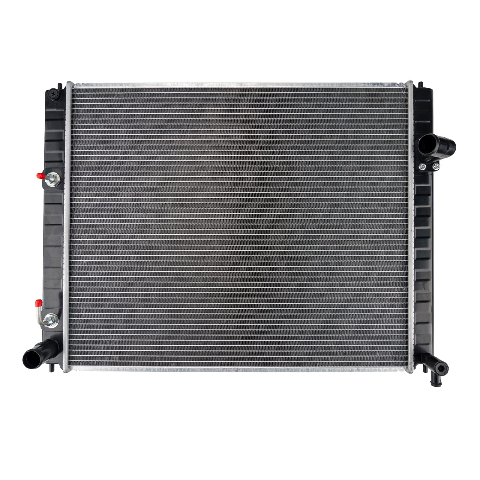 KAX Radiator, CU13078 OE Style Bolt-On Aluminum Core Radiator Replacement EX35, EX37, FX35, FX37, QX50, QX703.5L 3.7L, 25-1/16“W, 20-9/16“H, 1-3/8“Inlet, 1-3/8 “Outlet