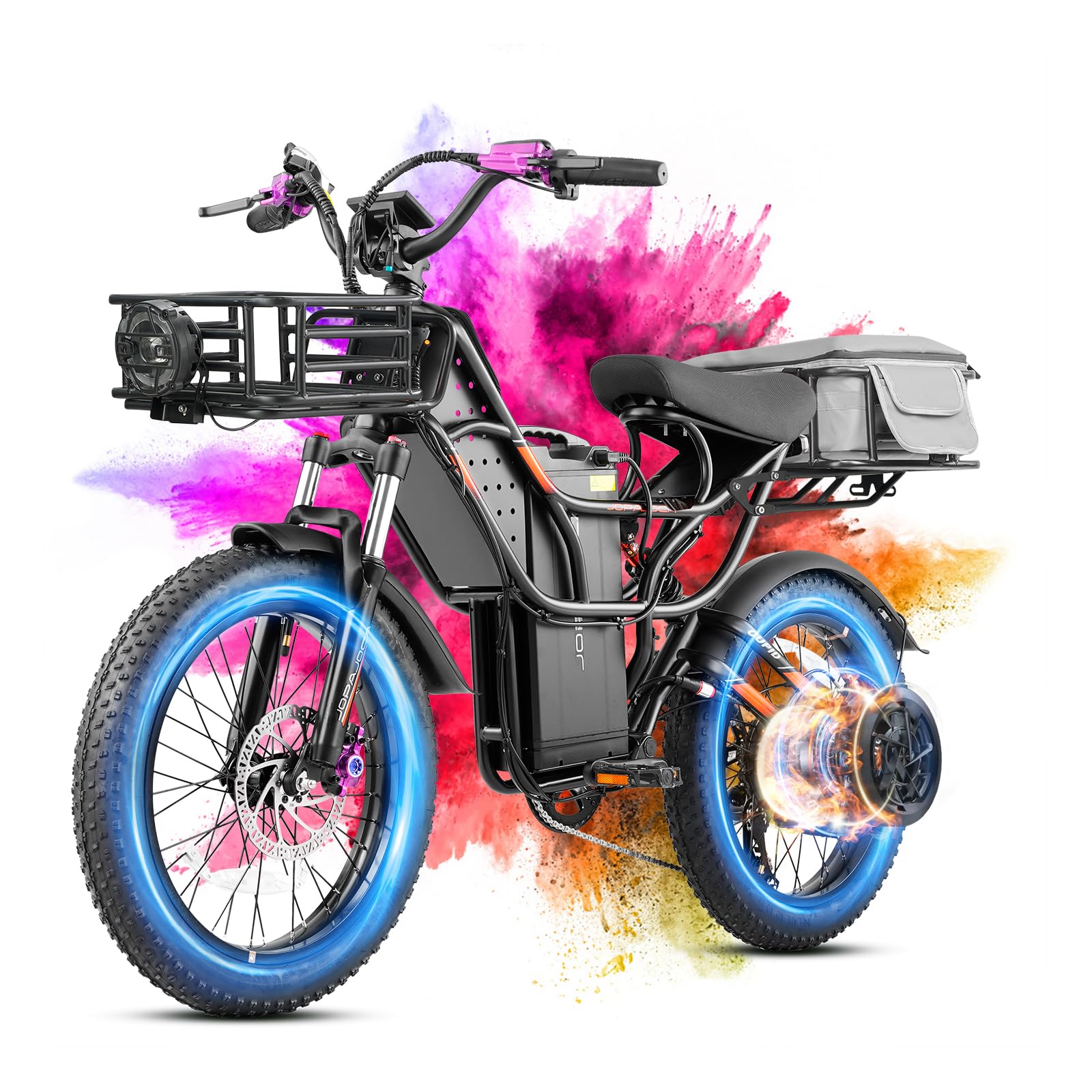 Cupid (2024 Upgraded) 1000W 30AH Electric Bike for Adults up to 110Miles Long Range Electric Bike with Full Suspension, Puncture Resistant Tires, Dual Hydraulic Brake, Cargo Electric Bike