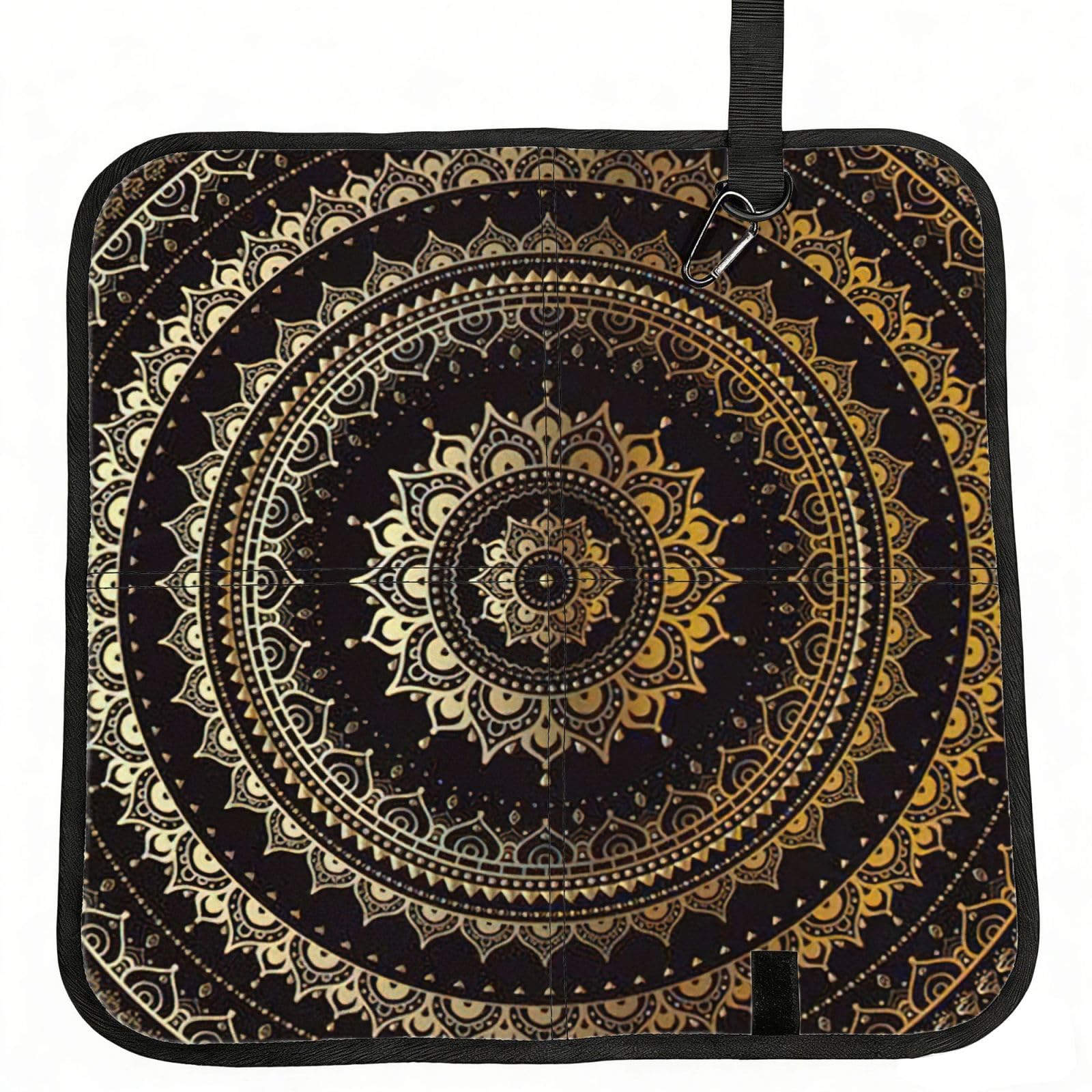 NImongt Mandala Print Portable Chair Pad Foldable Seat Cushion Outdoor Seating Office Picnic Camping