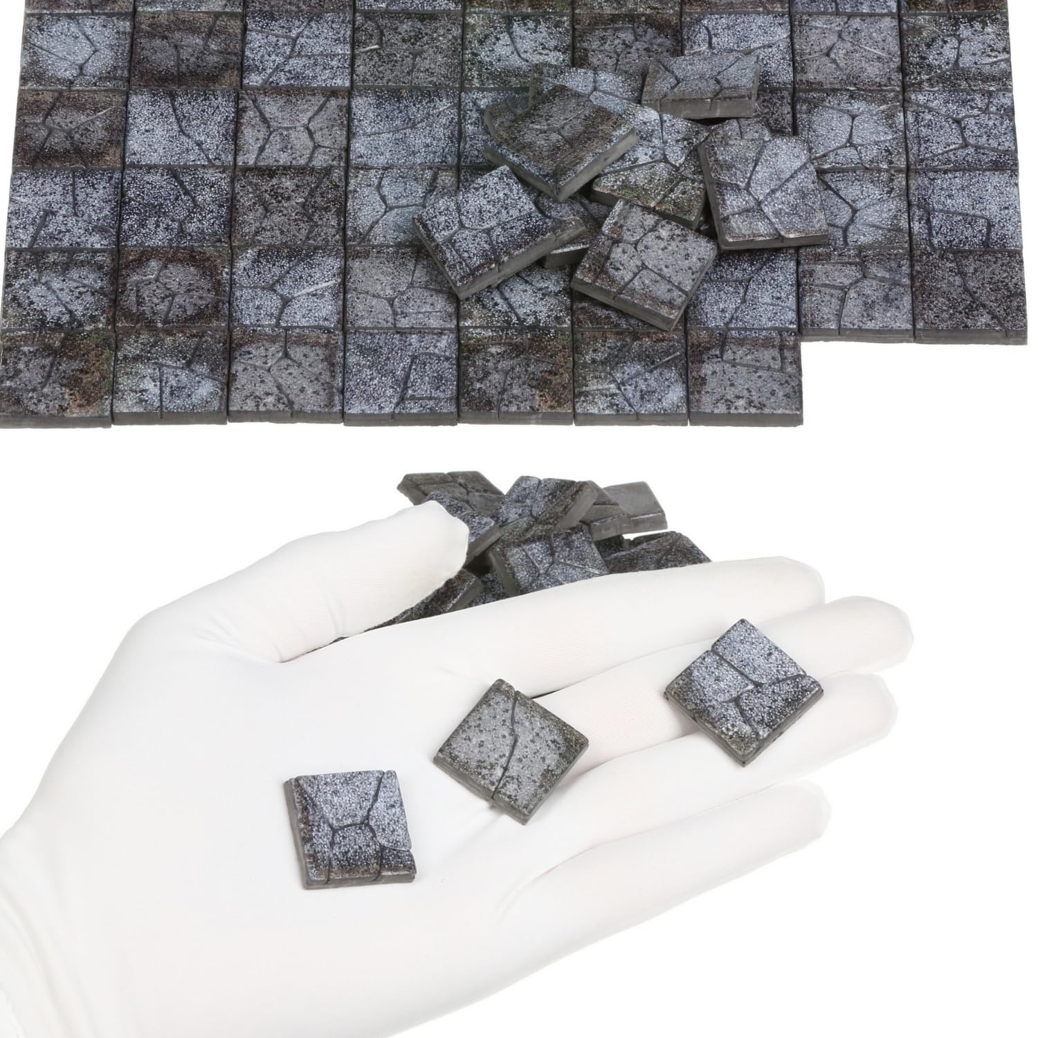 Dollhouse Miniature Paving Stones, Tiles for Modeling, Fairy Garden, and Tabletop Terrain, Set of 100pcs, REDUCIO!