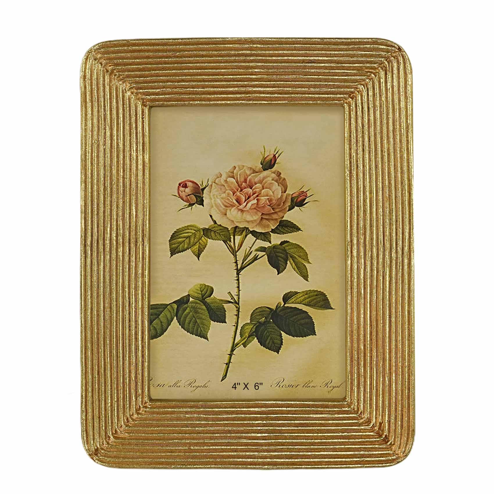 Amazon.co.jp: Desklens 4x6 ヴィンテージ写真フレーム、ゴールド
