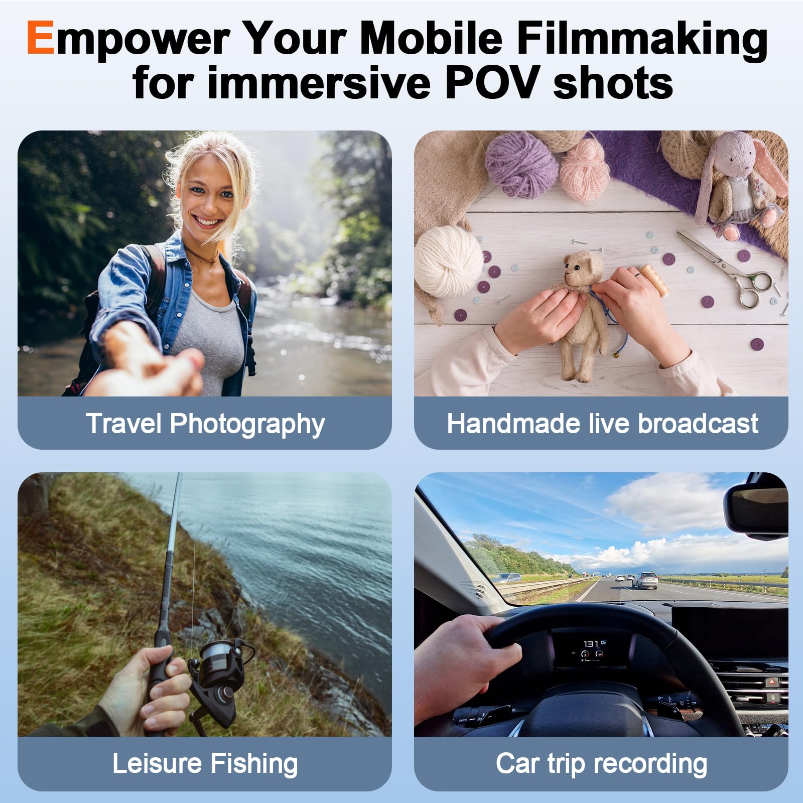 4UMOR Soporte Magnético de Cuello para Teléfono Compatible con iPhone y Android Collarín Telefónico Soporte Antivibración Libre Manos Ideal para POV/Vlog, Viajes, Transmisiones en Vivo y Deportivas