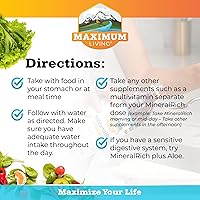 Vista 5 de Maximum Living MineralRich - Minerals Supplement - Sugar Free Liquid Blend of Vitamins and Trace Minerals - 32 oz