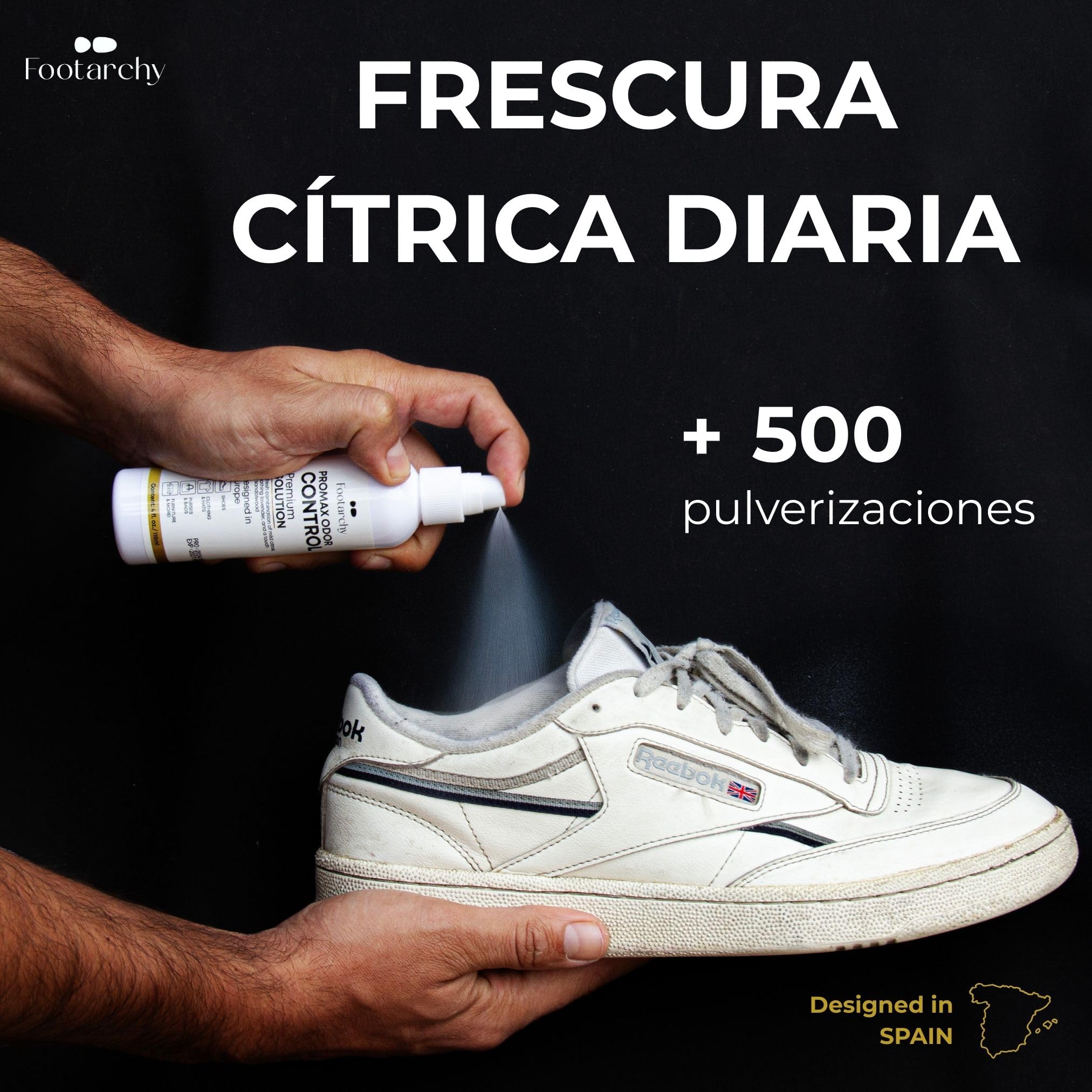 Spray Ambientador y Desodorante Suave para Zapatos – Aroma Cítrico de Uso Diario, Secado Rápido para Zapatillas, Ropa Técnica, Taquillas y Armarios