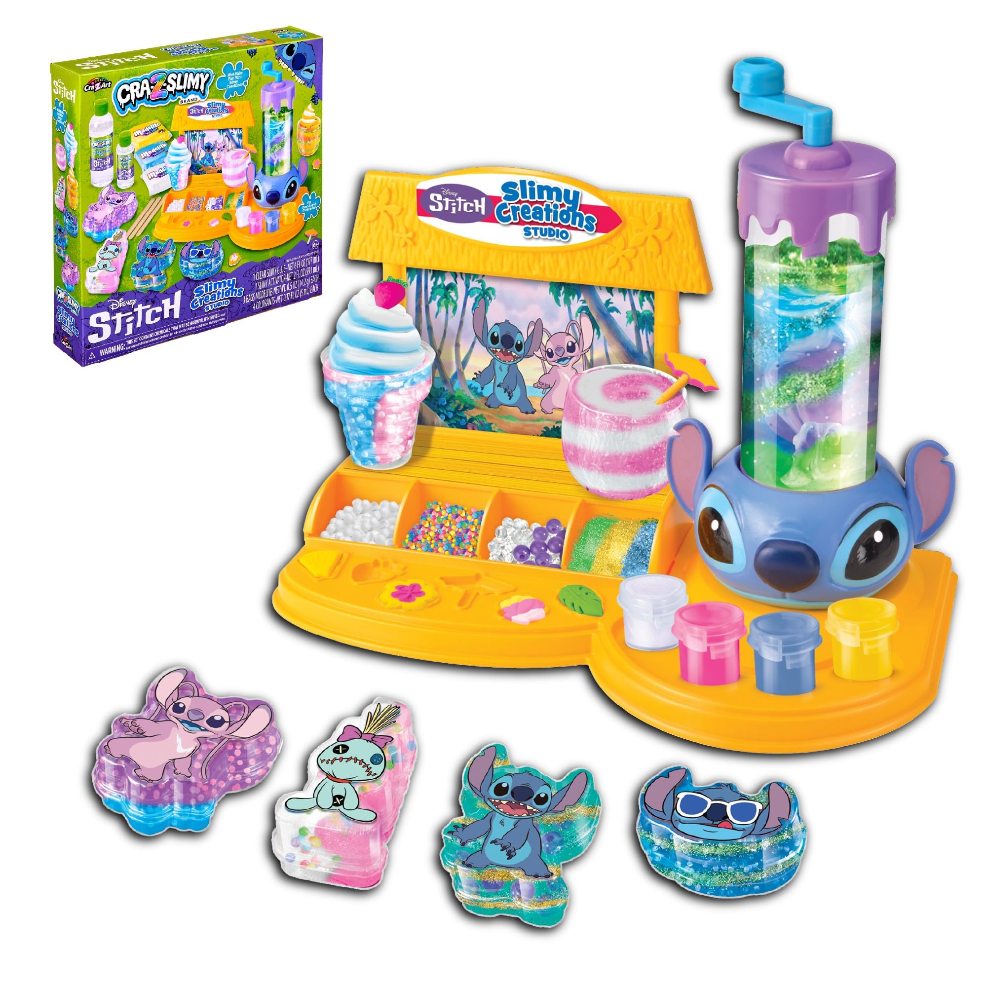 CRA-Z-Slimy Disney Stitch Slimy Creations Studio Crea Il Tuo Slime con i contenitori Stitch