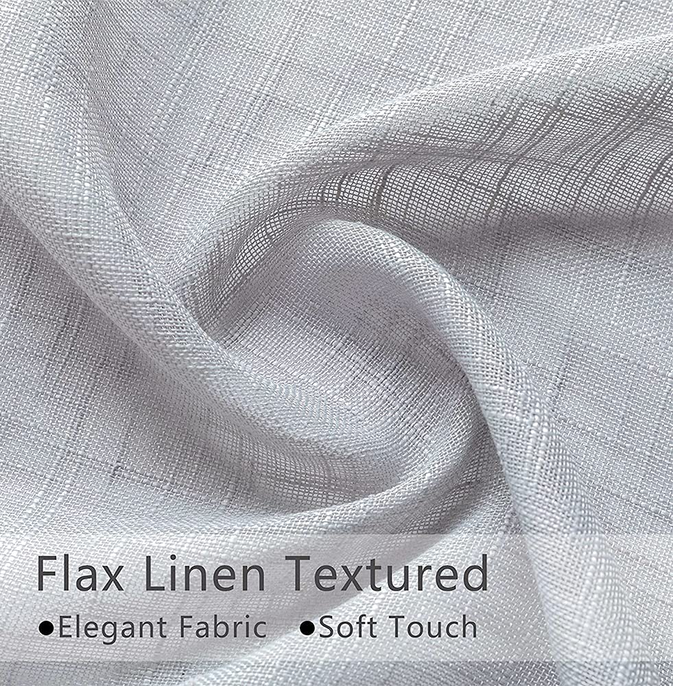 XTMYI Cortinas transparentes (gris, 63,5 x 60,9 cm)
