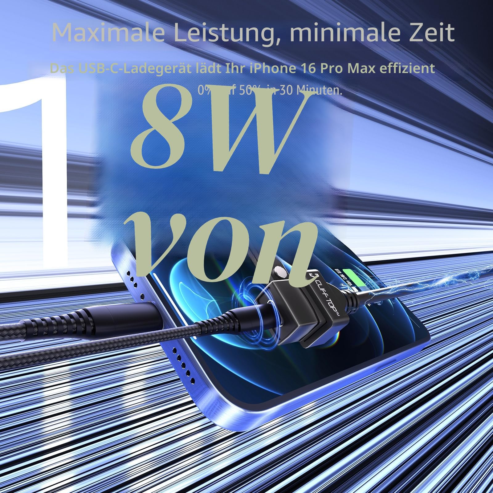 Cliff Top Motorrad-USB-Steckdose Wasserdicht 18W PD Type-C Schnellladegerät, 10mm Rückspiegelhalterung, USB Motorrad Ladegerät mit SAE-Sicherungskabel