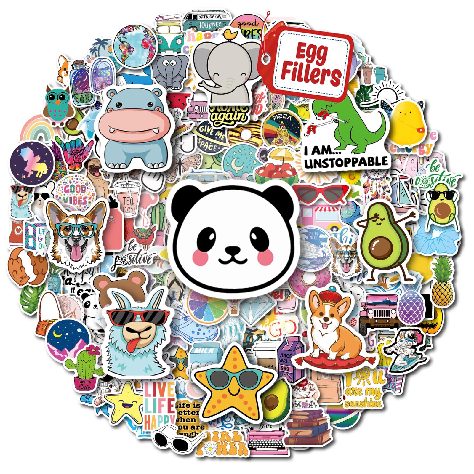 200Pcs Water Bottle Stickers for Kids Teens Waterproof Vinyl Stickers Stickers for Water Bottles - Easter Egg Fillers
