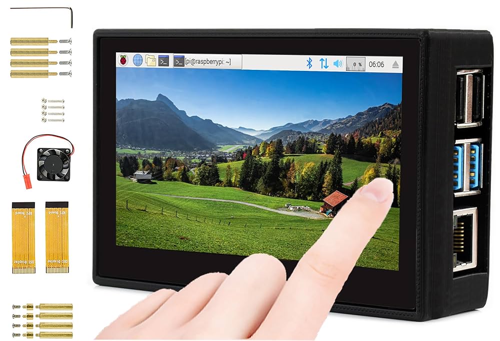 Amazon.co.jp: Raspberry Pi 4B用ケース付き4.3インチDSI LCD