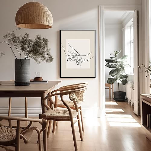 Miniatura 453 de Poster Master Póster de peonías – Estampado de flores retro – Ilustración floral – Ilustración en blanco y negro – Diseño de línea y abstracto –