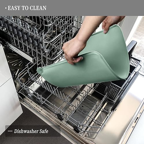 Miniatura 5 de Reopet Tapete de silicona para cuenco de perro y gato, antiadherente, para alimentos, impermeable, varios colores, tamaños y propósitos