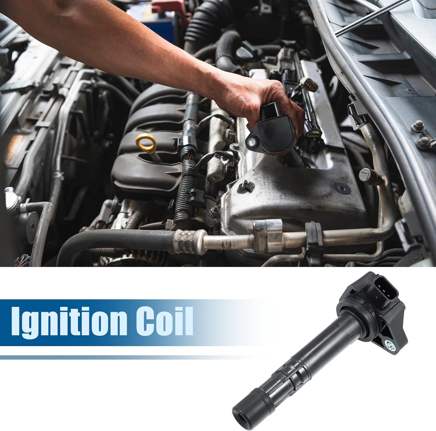 X AUTOHAUX 4pcs Ignition Coil for Honda Civic L4 1.7L 2001-2005 for Honda Pilot 3.5L 2003-2008 for Acura MDX 3.5L 2001-2006 3.7L 2007-2009 C1460 UF-400 UF400 30520-P8E-A00 30520-PGK-A01