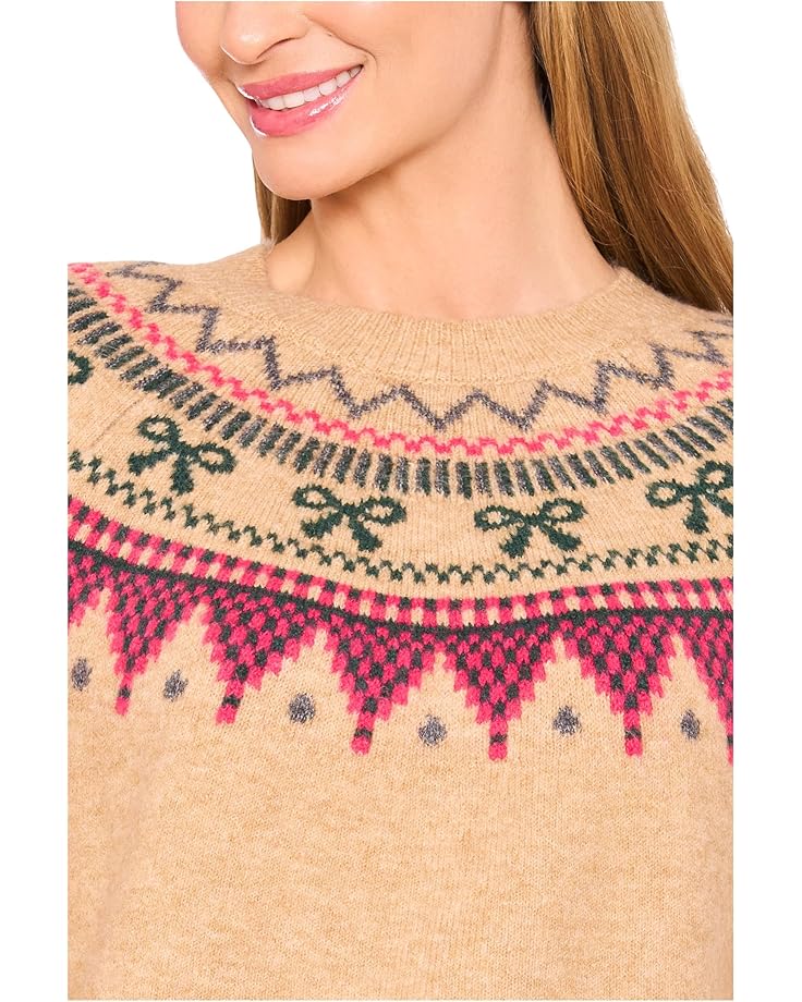 CeCe Ribbon Fairisle Crew Neck Sweater - #3 of 3