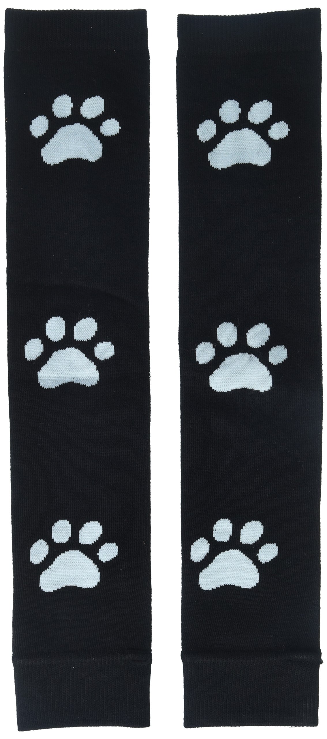 Med Sleeve Black with Blue Paws, 2 Count