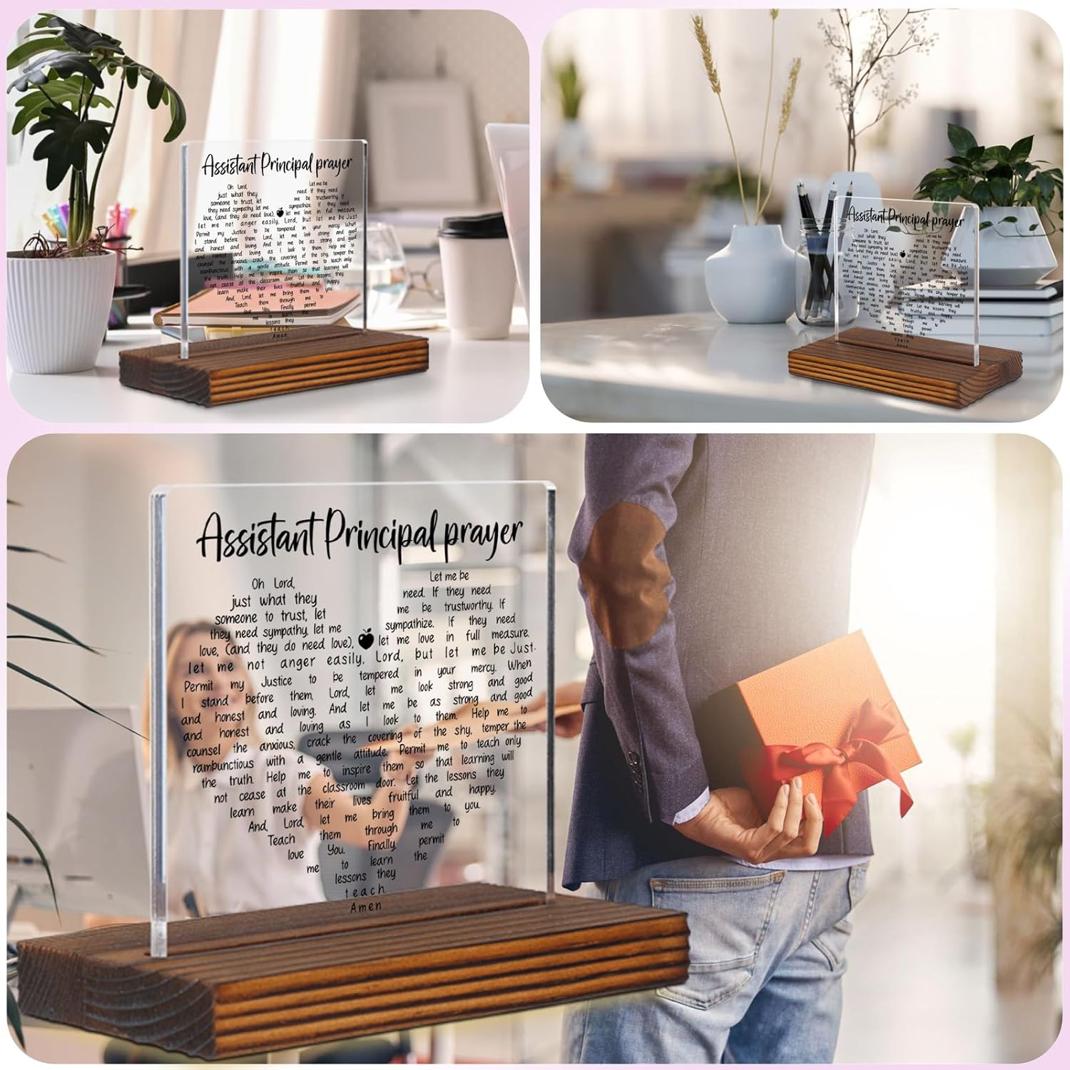 Assistant Principal Prayer Desk Decor Sign, Inspirational Christian Gift for School Leaders and Educators, Faith-Based Prayer Plaque for Office, Graduation or Administrator Appreciation Gift EC258 - Image 6