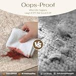 6x9 Zone lavable Rug pour salon Chambre Beige Neutre Vintage Tapis Low Pile Soft Thin Tapis Salon Détresse Non-dérapable Aspirateur Grand étage Rug Pour salle à manger Intérieur