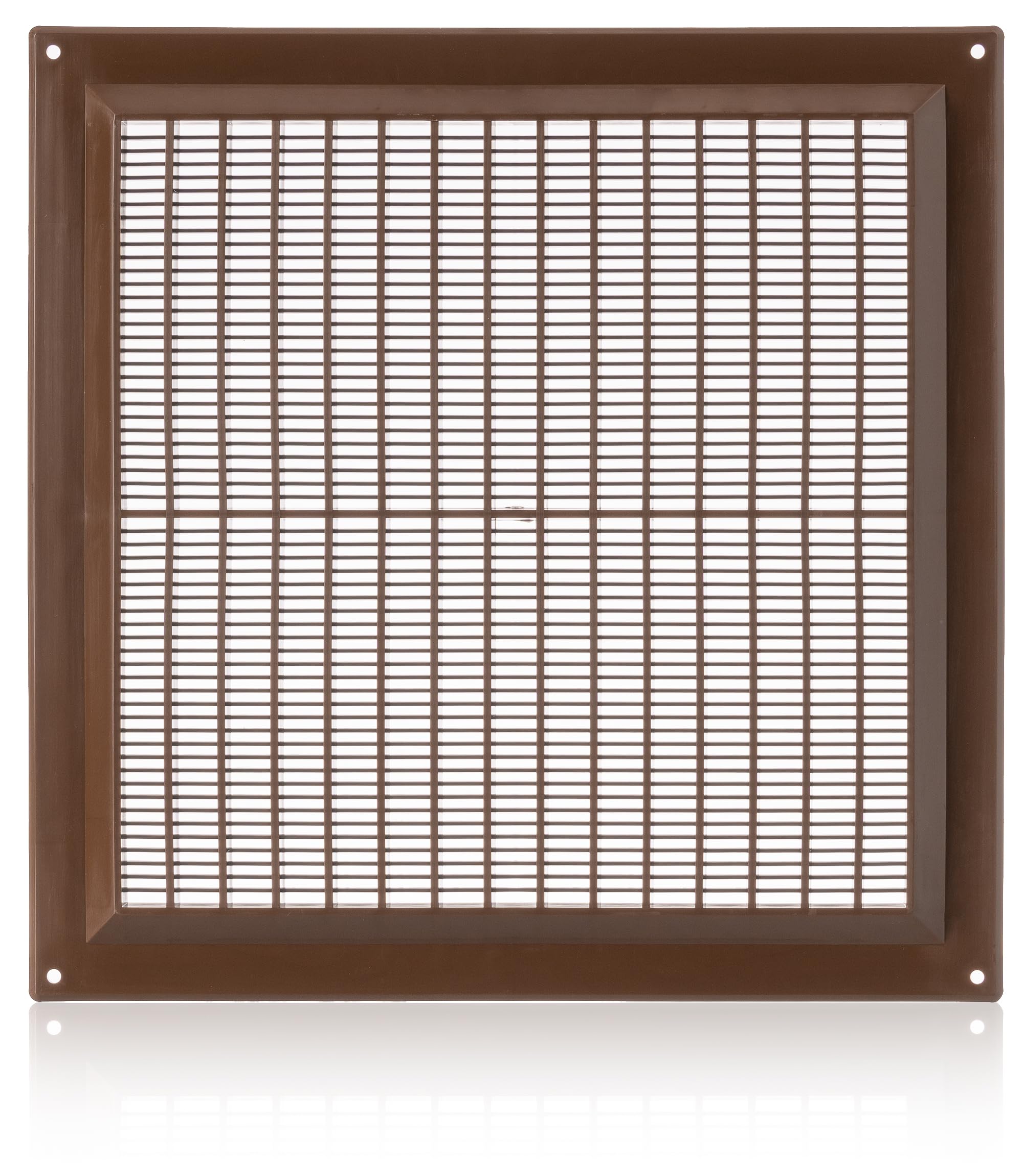 About Vent Brown 250X250mm / 10X10 In Ventilation Grille With Mesh - Plastic Air Vent Cover