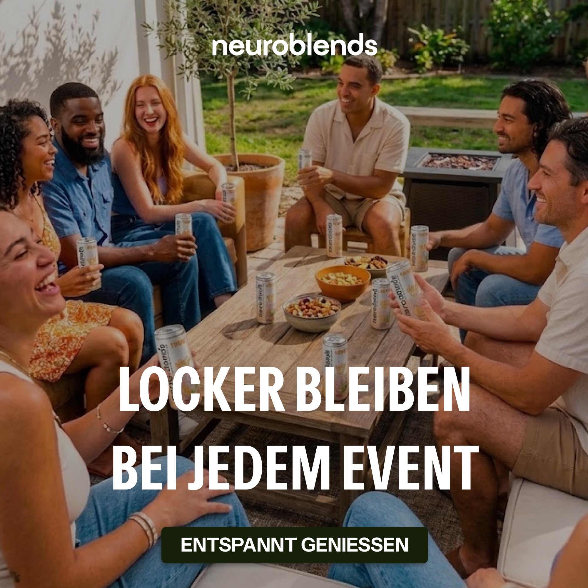 Neuroblends VIBE | Alkoholfreier Aperitif | Zero Zucker | 24x330ml | 0% Alkohol & 0 Kalorien | Party Drink ohne Kater | Alkoholfreier Cocktail in Dosen