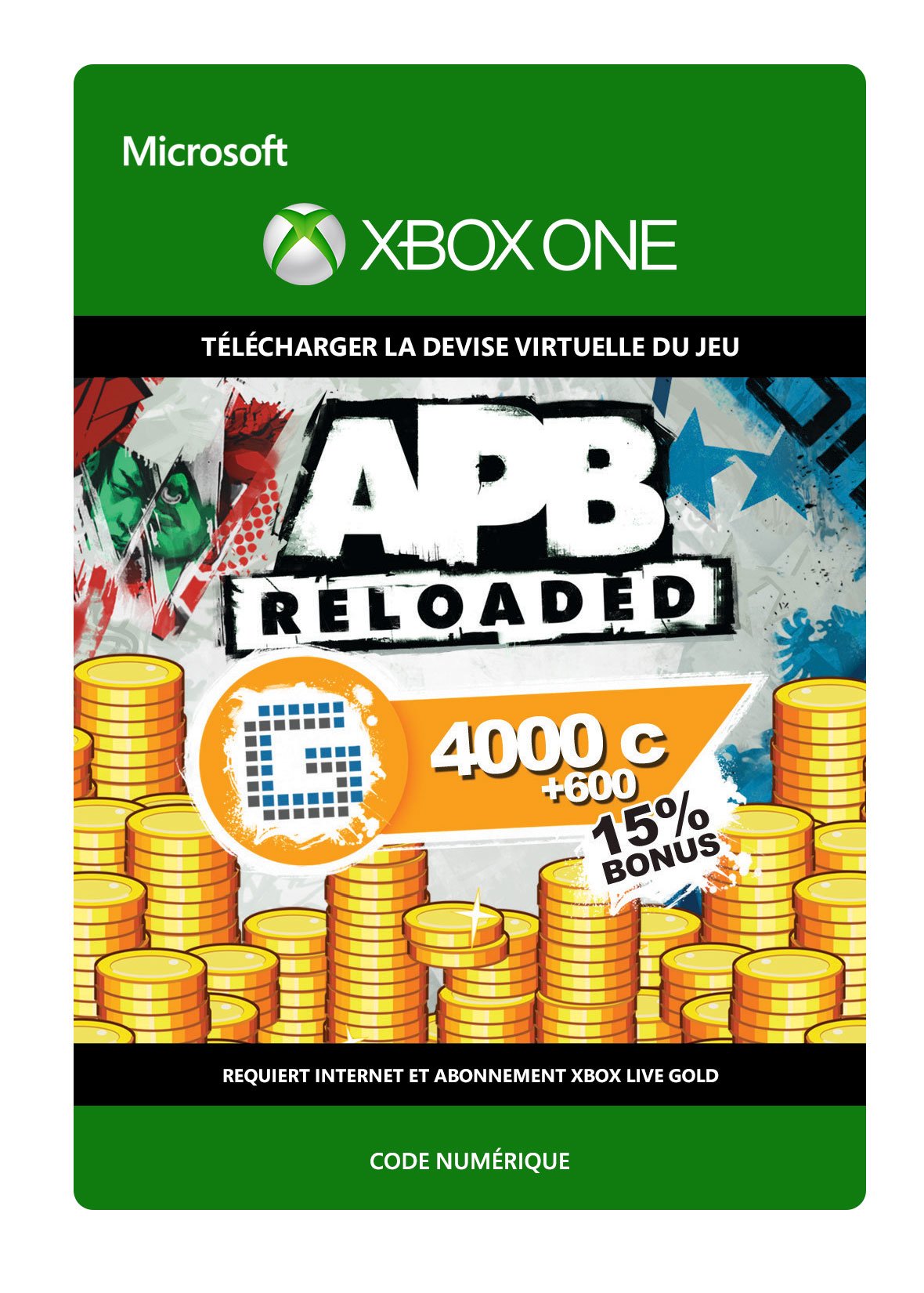 APB Reloaded 4 600 G1C Code de rechargement Xbox One