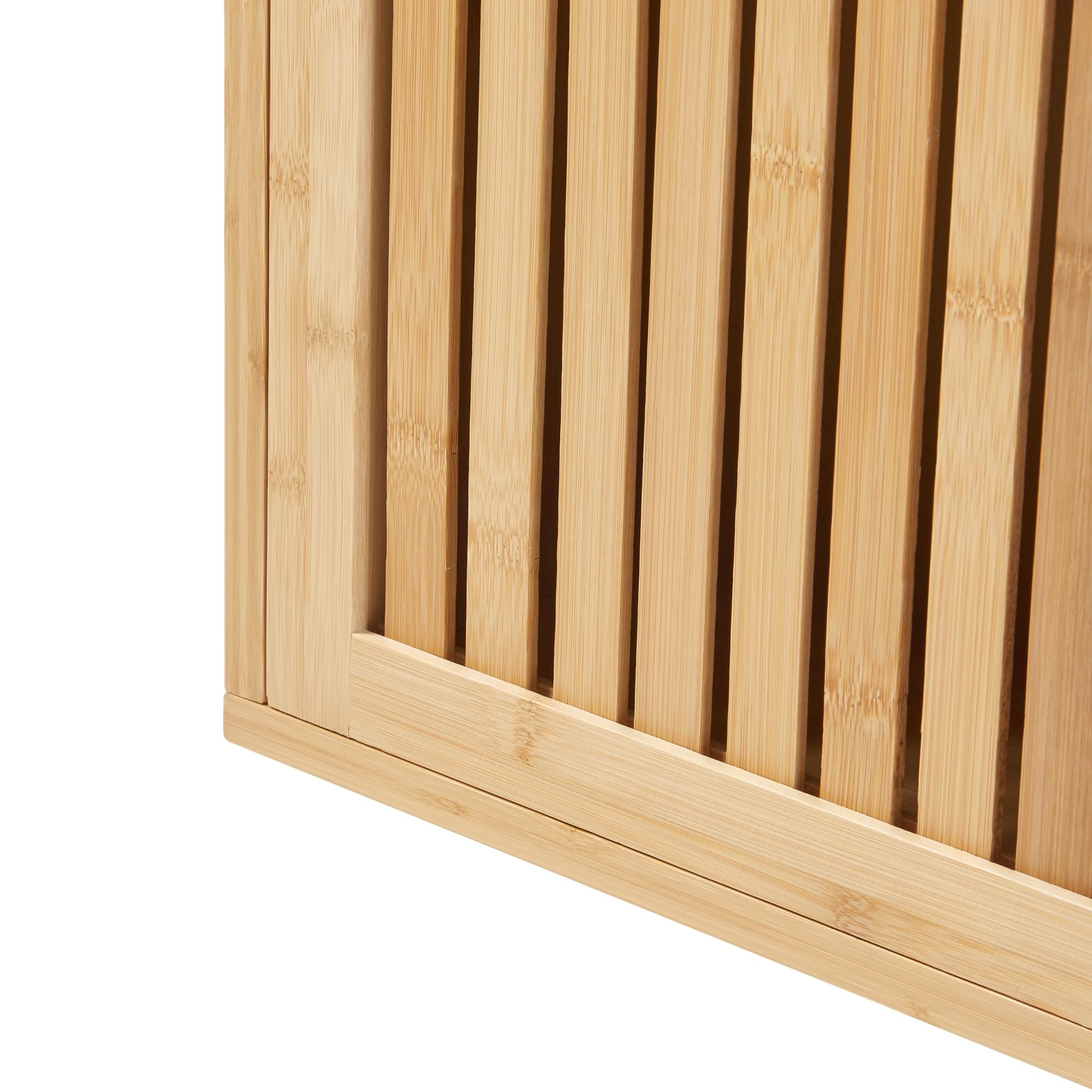 [en.casa] Estantería de Pared con 1 Compartimento Abierto y 2 Cerrados Mueble Mural con 2 Puertas Corredoras para Baño Cocina Ventilación Óptima Bambú 93 x 20 x 33 cm - Natural