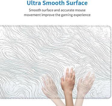 Mouse Pad Large 1200x600x3mm Gaming Mouse Pad White Mouse Pad Extra Large Gaming Mouse Pad Thick Non-Slip Mouse Pad Terrain Extra Large Large Keyboard Pad Rubber Bottom Desktop Protector for Office
