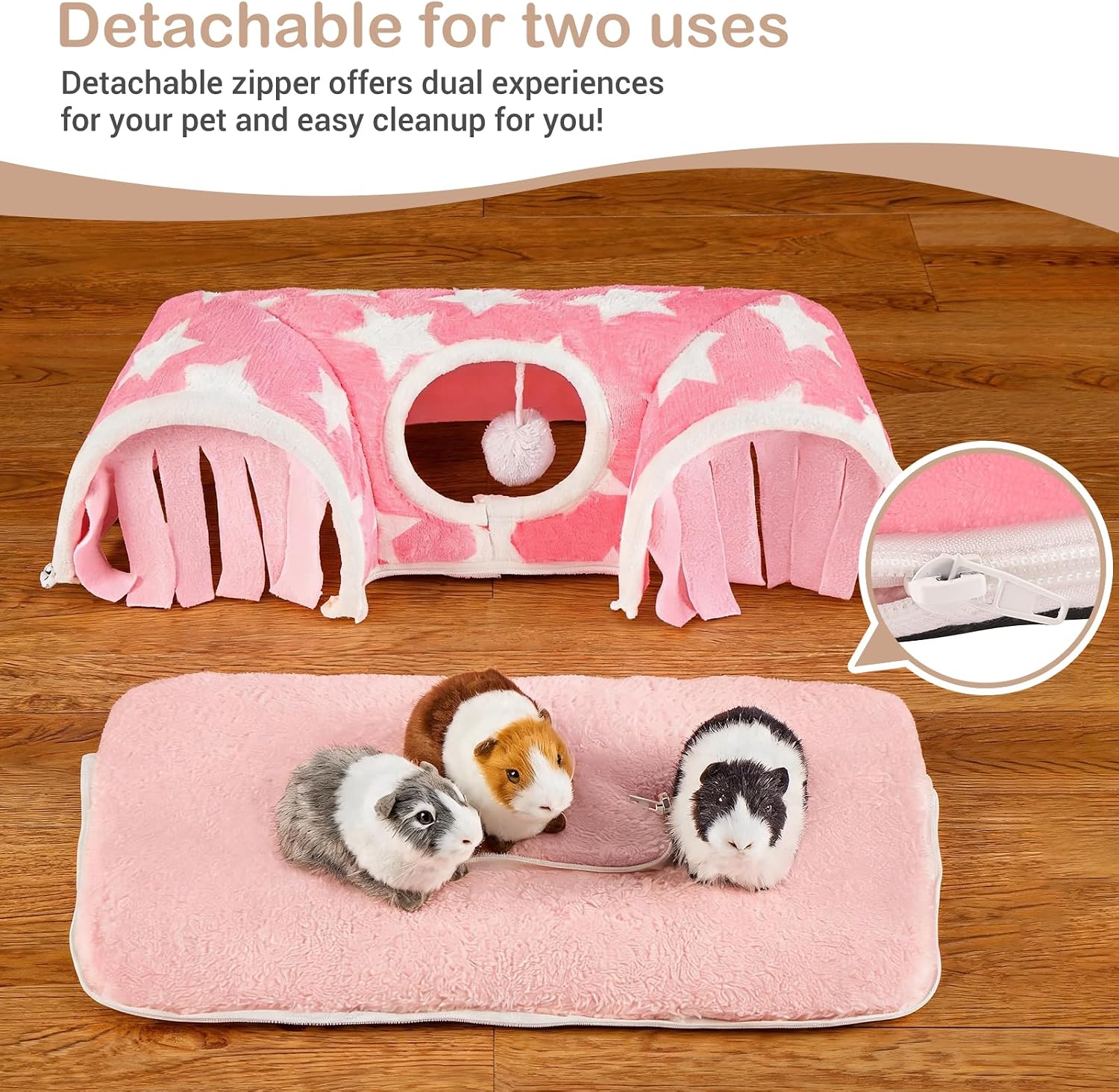 Avont Guinea Pig Tunnel, Small Animal Hideaway Tube Toy image 5