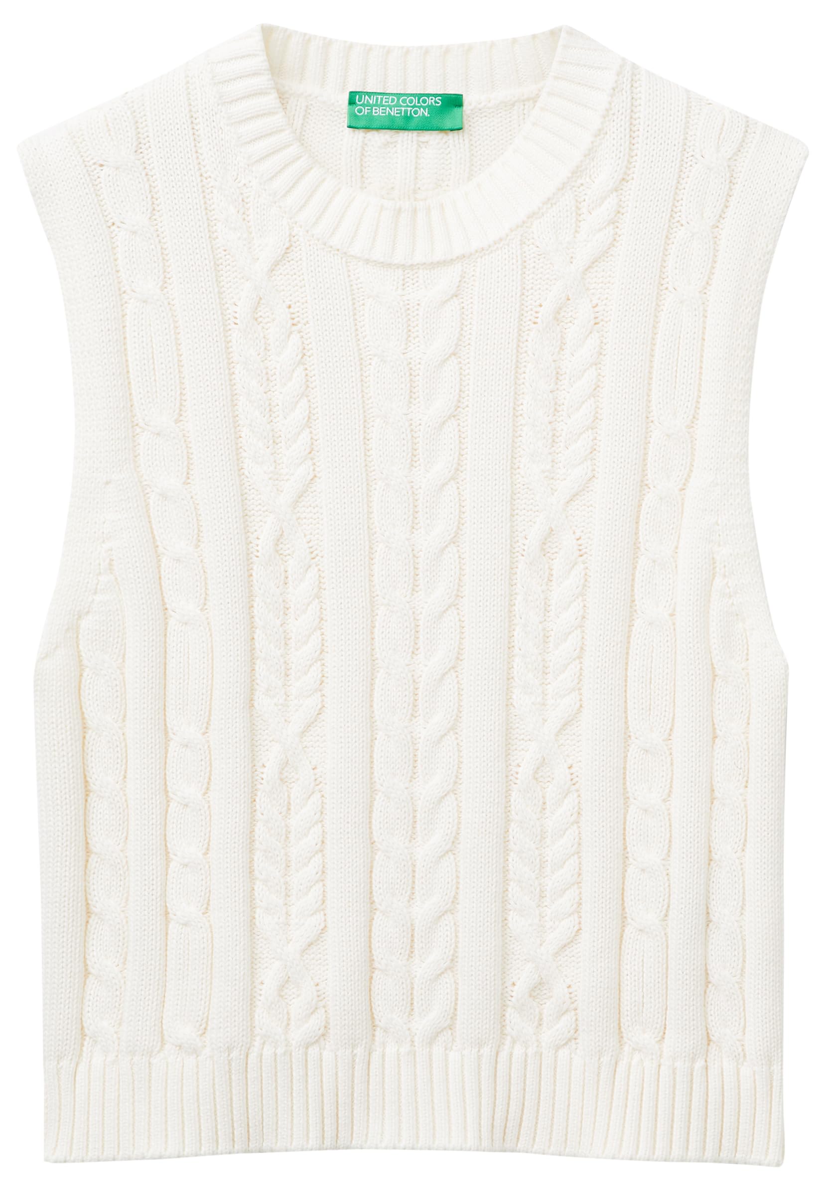 United Colors of Benetton Maglia G/C S/M 1694d10cm Maglioncino a gilet Donna (Pacco da 1)