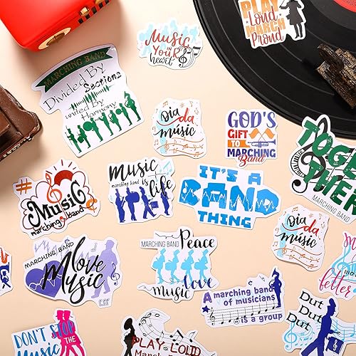 Miniatura 4 de Outus 200 calcomanías de banda de marcha, calcomanías para laptop, bandas de música, regalos impermeables, calcomanías de banda de marcha,