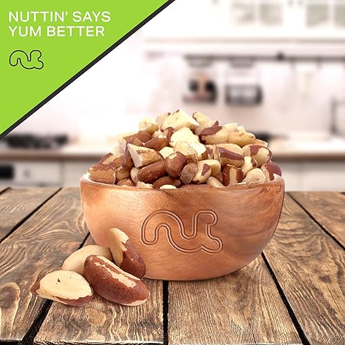 Vista 84 de NUT CRAVINGS - Nueces crudas de Brasil, sin sal, sin cáscara, enteras, (16 onzas - 2 unidades) Nueces a granel empaquetadas frescas en bolsa