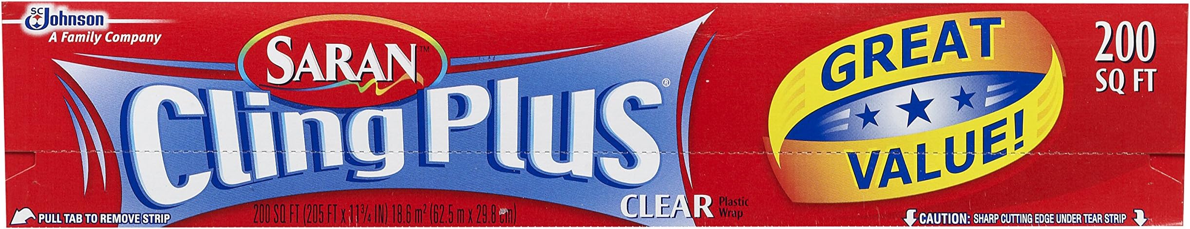 Saran Cling PlusWrap 200 sq ft (Pack of 12)