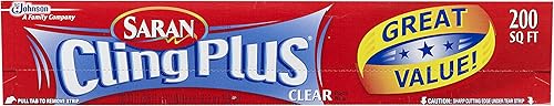 Saran Cling Plus - Envoltorio de plástico, 200 metros cuadrados