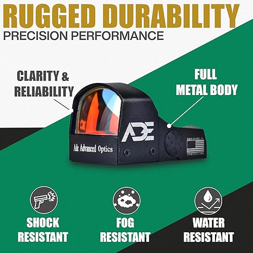 Miniatura 3 de ADE Crusader RD3-009 Red Dot + placa de montaje óptica de visión trasera para todos los modelos Glock (no óptica) y Taurus G3C, TX22 Gen2 - Motion