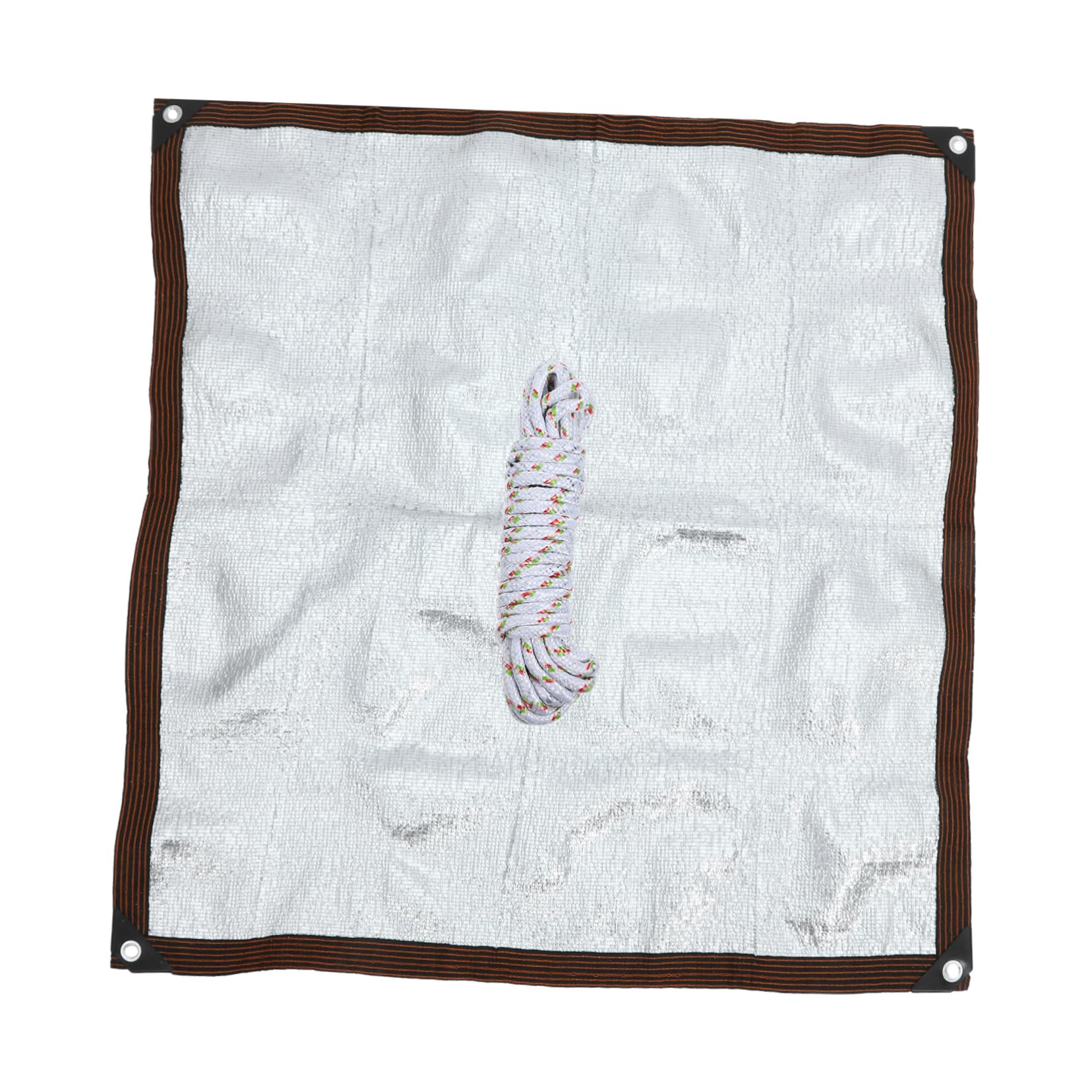 KONTONTY 1pc Aluminum Foil Shade Net Sail Canopy Waterproof Lawn Sunblock Shade Sun Shade Canopy Outdoor Patio Shade Sails Sunscreen Net for Trees Sun Protection Insulation Net White