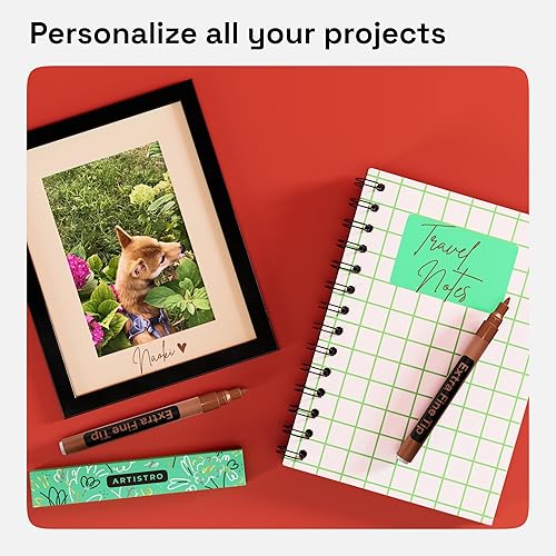 Miniatura 63 de ARTISTRO - 2 plumones de pintura acrílica blanca, punta media de 3 mm, perfectos para manualidades, proyectos de arte y más Blanco