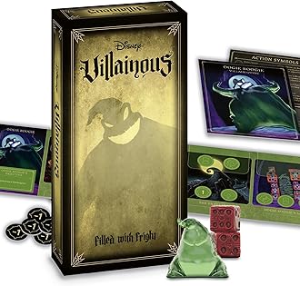 Ravensburger Disney Villainous Filled with Fright - Strategy Board Game - Join Oogie Boogie, Lock, Jack Skellington, and More - Award-Winning Line - Ages 10+