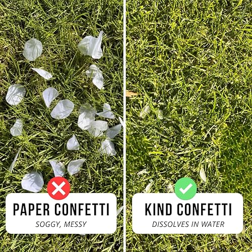 Miniatura 4 de Papel de arroz soluble en agua, confeti blanco en forma de corazón, 28000 piezas, 5.29 oz de confeti biodegradable, corazones para enviar fuera al