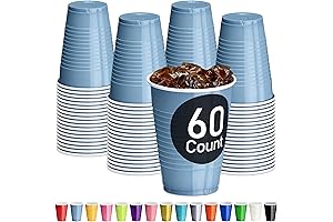 DecorRack Light Blue Plastic Cups