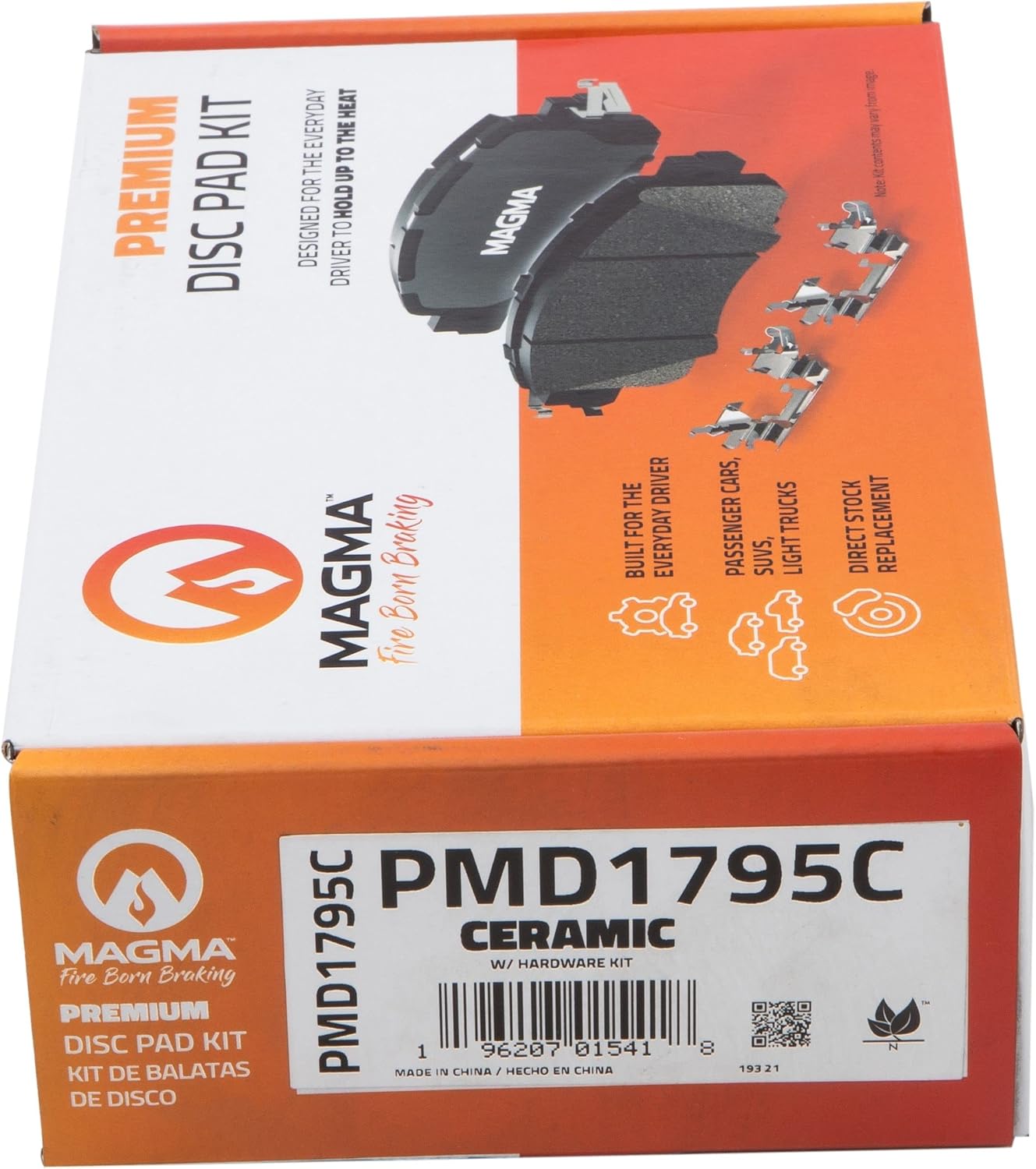 MAGMA Premium PMD1795C Ceramic Brake Pads, Rear