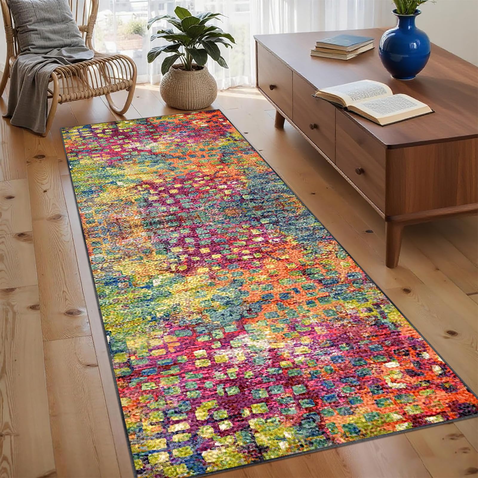 Laegnfho Runner Rug for Hallway Non Slip Long Hallway Hall Runner - Image 2