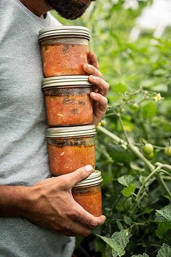 Vista 21 de Le Parfait Familia Wiss Terrine - Tarro de vidrio francés de boca ancha con sistema hermético de 2 piezas tapas doradas, ideal para conservas, 07oz