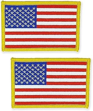 American Flag Patch Iron On, 2 Pack Embroidered USA Flag Patches